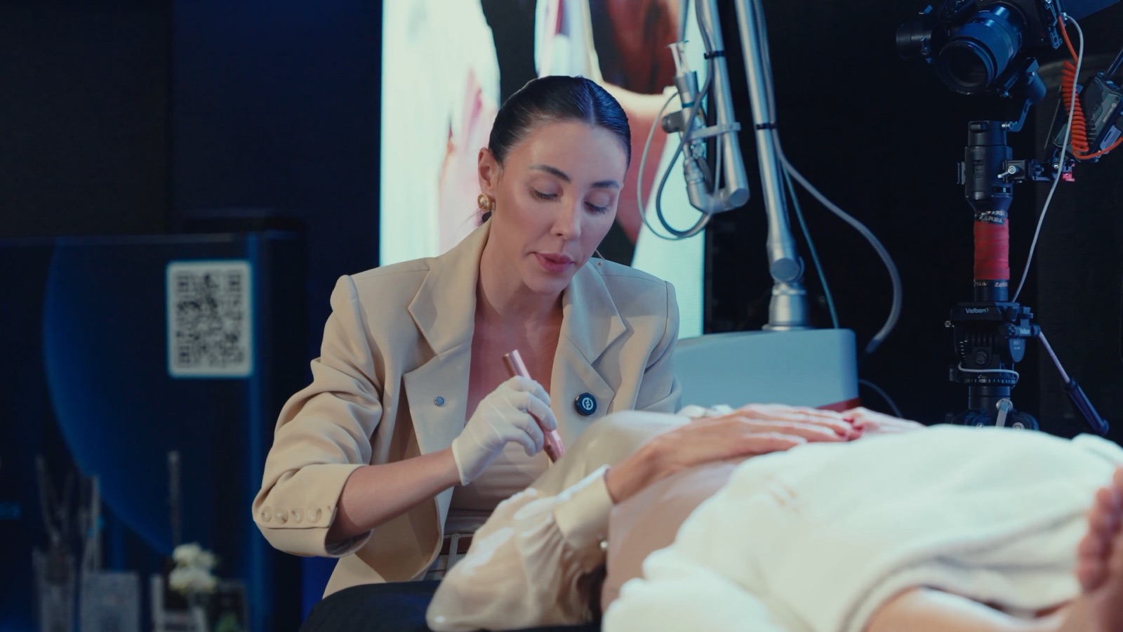Brenda performing a live practical demonstration